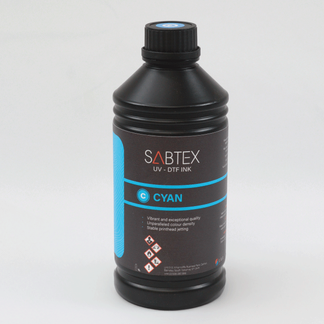 SABTEX UVDTF Ink – Cyan 1L